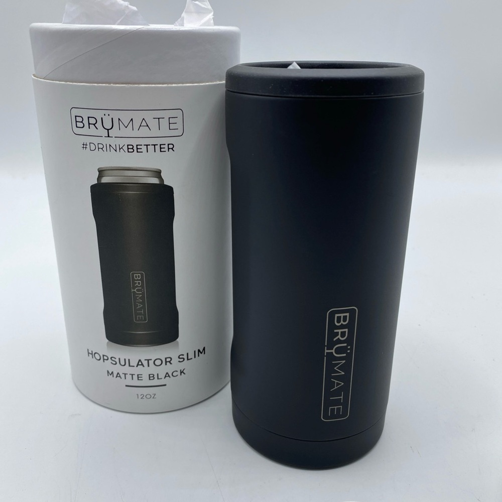 Brumate Hopsulator Slim Insulated Can Cooler in Matte Black 12oz Shipt - Picture 4 of 4